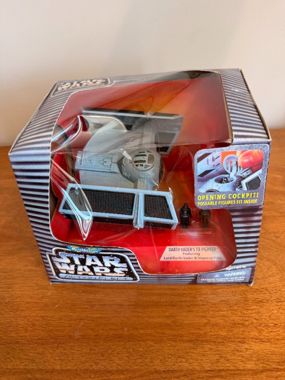 1995 Galoob Star Wars Action Fleet Darth Vader TIE Fighter MIB Sealed